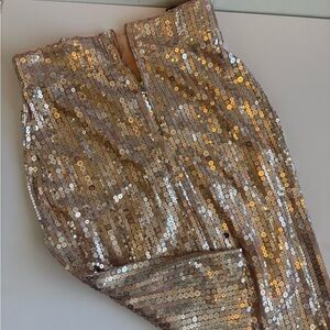 Blush pink rose TFNC London small sequin pencil skirt size 4